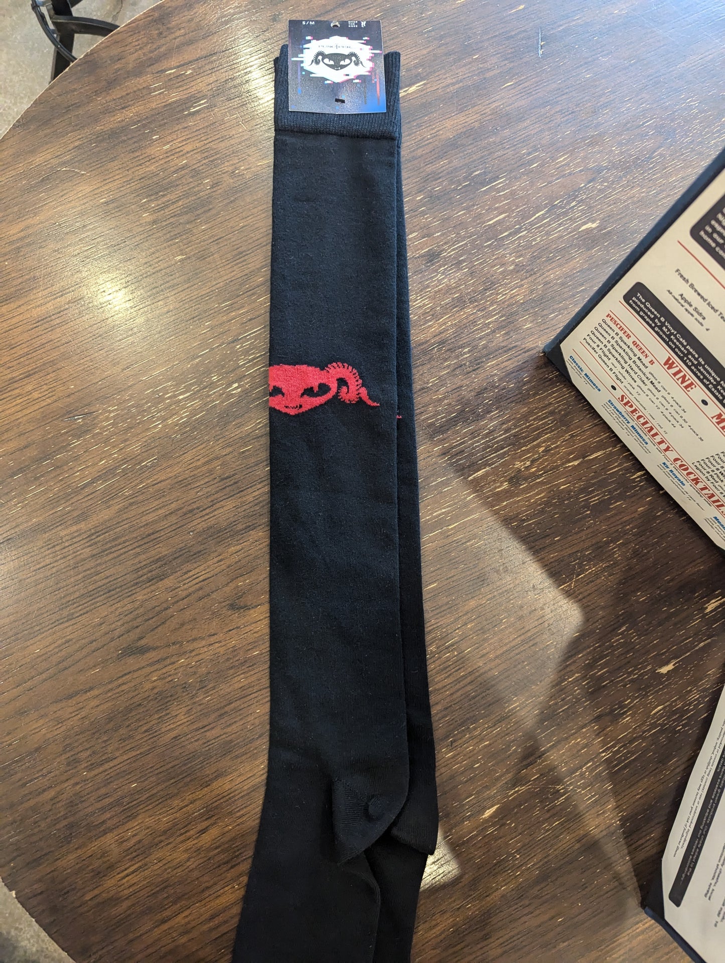 Over Knee Logo Socks - Black